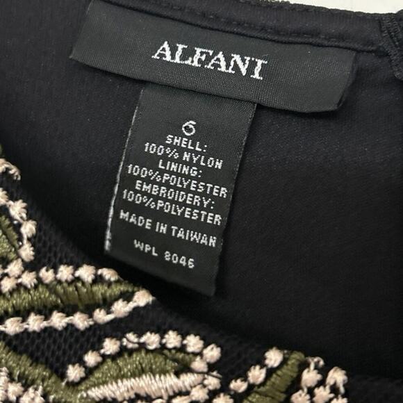 Alfani Black Mesh Floral Embroidered Asymmetrical Fairygoth Sleeveless Dress 6 - Picture 15 of 15